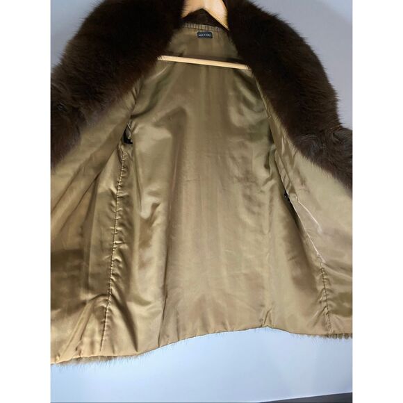 Demi buff mink jacket with fox collar. - Picture 5 of 8